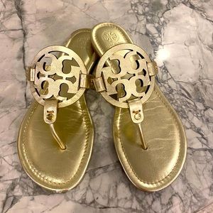 Gold Miller sandals!!